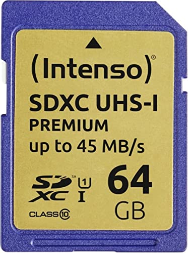 Intenso Premium Scheda Di Memoria Sdxc Da 64 Gb, Class 10 Uhs-I.