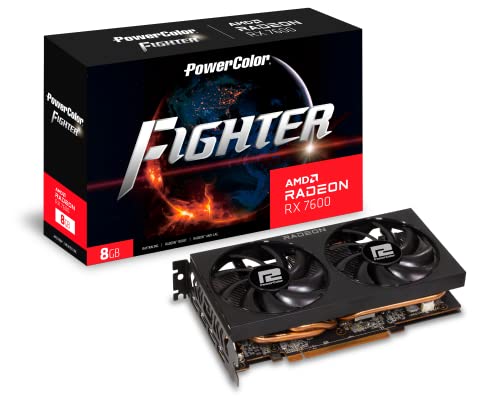 Powercolor Radeon Rx 7600 Fighter (8Gb Gddr6/Pci Express 4.0/2655Mhz/18000Mhz)