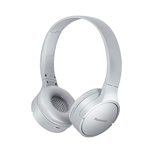 Panasonic Rf-Hf420Be-W Cuffie Bluetooth, Senza Fili, Bassi Potenti Con Sistema Xbs, 50 Ore Di Riproduzione, Ricarica Rapida, Design Compatto, Bianco