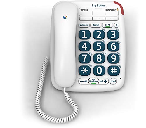 Bt Big Button 200 Corded Telephone White