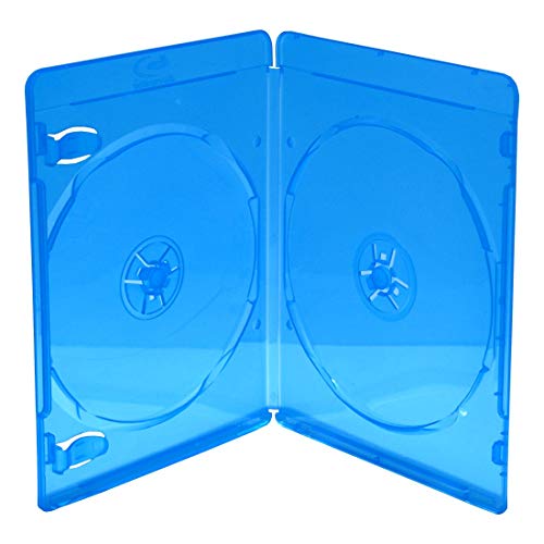 Mediarange Box39-2-50 Blu-Ray Case 2Dischi Blu, Trasparente Custodia Cd/Dvd