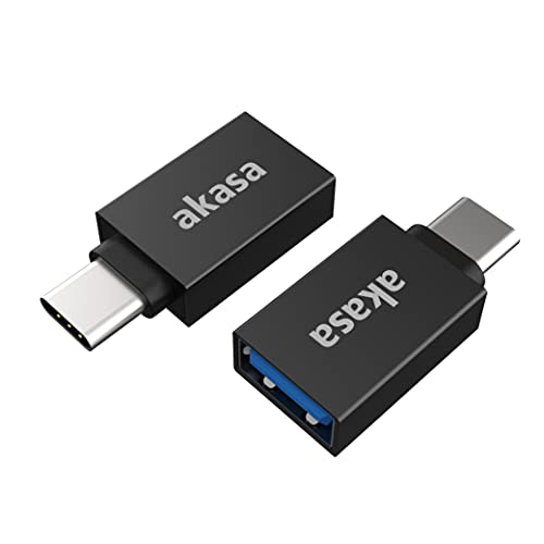 Akasa Usb Type-C Maschio To Usb Tipo A Femmina Adapter | Usb 3.2 Gen 2 | Up To 10 Gbps | Support Fast Charge | Compatibile Con Power Bank, Pc, Laptop,