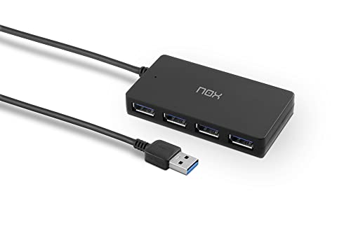 Nox Usb Hub One -Nxlitehubone- Usb 3.0, 4 Porte Usb, Windows Xp/Vista/7/8/10; Mac Os 10.X; Linux, Colore Nero