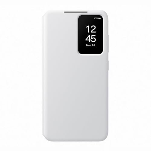 Samsung Smart View Wallet Case Custodia A Portafoglio Con Finestra Di Visione Notifiche Per Galaxy S24, White