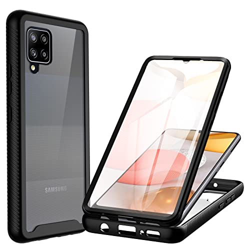 Cenhufo Cover Samsung A42 5G, Custodia Samsung A42 5G Antiurto 360 Gradi Con Protezione Schermo Integrata Rugged Doppia Faccia Trasparente Case Fronte
