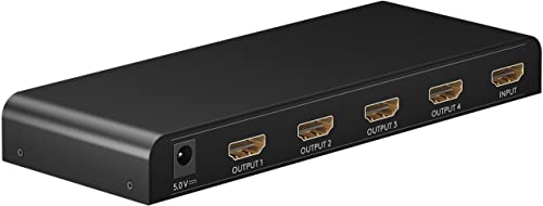 Goobay 58482 Splitter Hdmi 1 In 4 Out / 4K A 30Hz (2160P) Distributore Hdmi/Switch Hdmi 1.4 Per Quattro Monitor Con 60Hz A 1080P