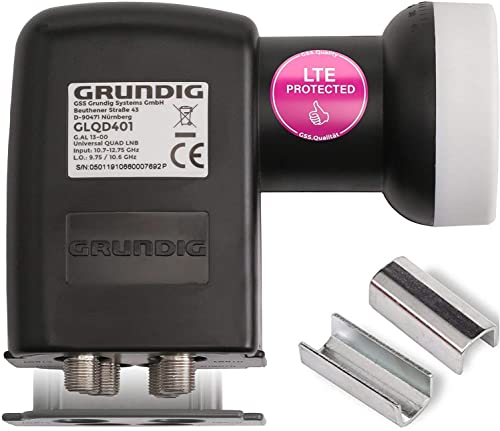 [Test Molto Buono*] Gss Quad Lnb Per Parabola Satellitare Digitale – Per Ricevitore 4 Partecipanti – 4 Volte – Con Filtro Lte – Satellite – Hd, 4 K, 0