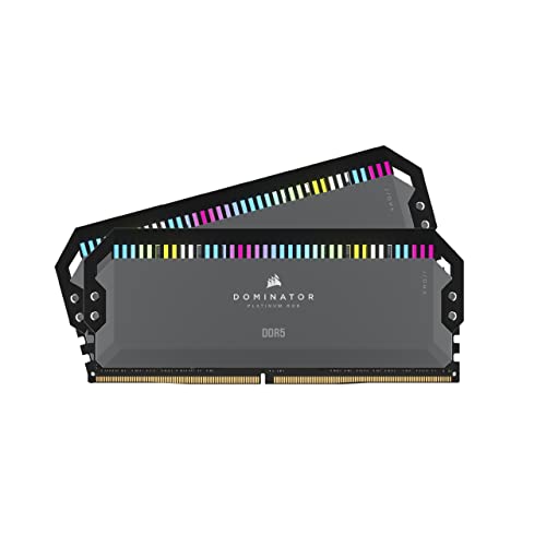Corsair Dominator Platinum Rgb Ddr5 Ram 32Gb (2X16Gb) 5600Mhz Cl36 Amd Expo Compatibile Icue Memoria Per Computer - Grigio (Cmt32Gx5M2B5600Z36)