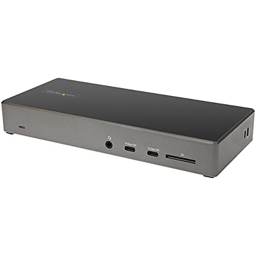 Startech.Com Dock Usb Type C, Docking Station Usb C Con Triplo Monitor 4K, 100W Power Delivery, Dp 1.4 Alt Mode & Dsc, 2X Displayport 1.4/Hdmi 2.0, 6X
