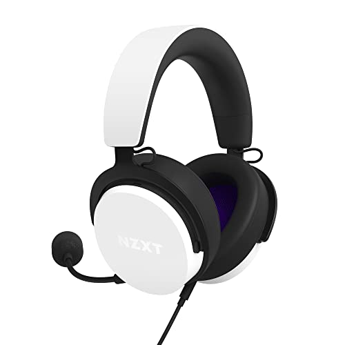 Nzxt Relay Cuffie Da Gioco Per Pc Con Filo - Ap-Wcb40-W2 - Certificate Hi-Res Audio - Suono Surround Dts Headphone:X - Design Leggero E Confortevole -