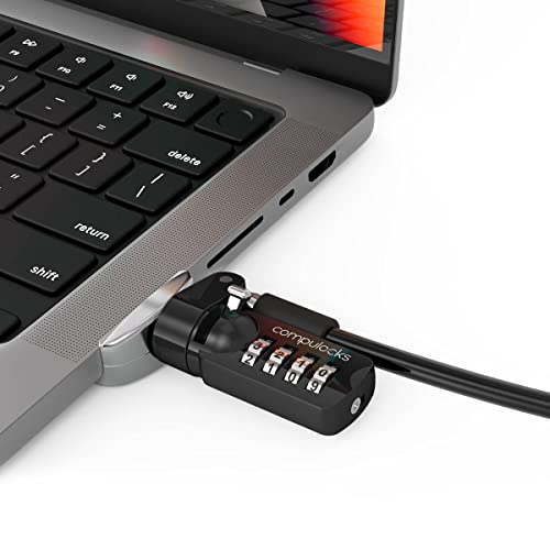 Compulocks Adattatore Idge Lock Per Macbook Pro 14 Pollici + Blocco Combinazione Argento