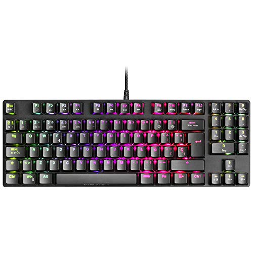 Mars Gaming Mkrevoprowbes Preto, Tastiera Meccanica Rgb, Tkl+ Num, Switch Blu, Spagnolo