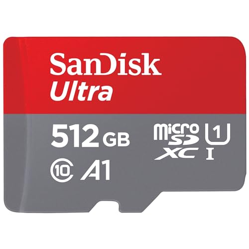 Sandisk 512Gb Ultra Scheda Microsdxc + Adattatore Sd Fino A 150 Mb/S Con Prestazioni App A1 Uhs-I Class 10 U1