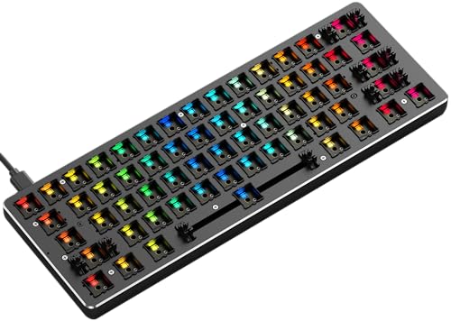 Glorious Gaming Gmmk Compact (60%) Barebones (Solo Struttura) - Tastiera Da Gaming Meccanica, Retroilluminazione Rgb Per Ogni Tasto, Hot Swap E Person