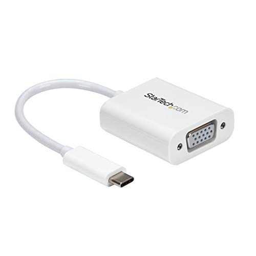 Startech.Com Adattatore Usb-C A Vga - Convertitore Video Usb 3.1 Type-C A Vga - 1080P - Bianco (Cdp2Vgaw)