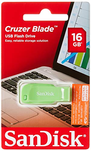 Sandisk Sdcz50C-016G-B35Ge 16 Gb Cruzer Blade Usb Flash Drive - Electric Green