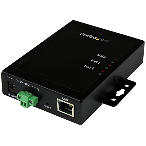 Startech.Com Server Per Dispositivi Seriali A Ethernet Ip A 2 Porte, Rs232, Montabile E In Metallo