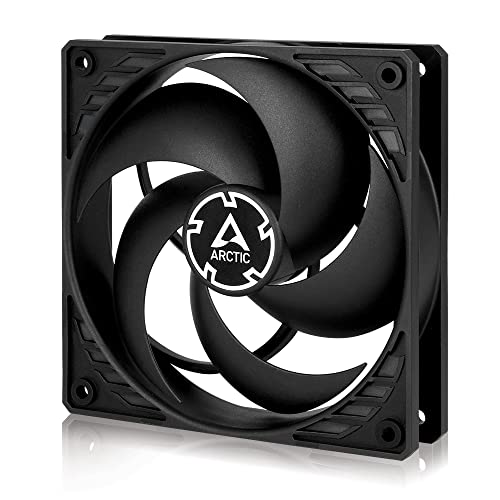 Arctic P12 Silent - 120 Mm Ventola Per Pc Molto Silenziosa, 0,08 Sone, Sistema Anti-Vibrante, Pressione Statica, Velocità 1050 Rpm, 0,08 Sone - Nero