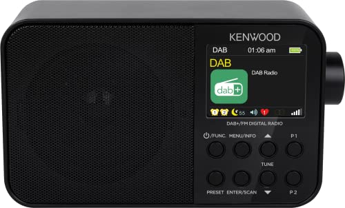 Kenwood, Radio Dab Cr-M30Dab, Radio Portatile Con Dab+ E Fm, Ampio Display A Colori Da 6,1 Cm, Batteria Ricaricabile Integrata 2000Mah, Uscita Cuffie