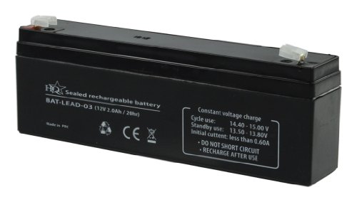 Hq Bat-Lead-03 Batteria Al Piombo Ricaricabile 12V, 2000Mah 178Mm X 34Mm X 66Mm