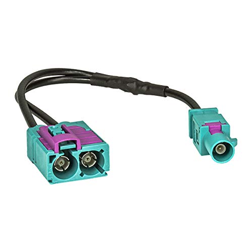 Tomzz Audio 1503 017 Doppia Fakra (F) Femmina Adattatore Antenna Su Spina Fakra (M) Compatibile Con Audi Vw Rcd Rns