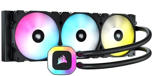 Corsair H150 Rgb Raffreddatore Per Cpu A Liquido - 360 Mm Aio - Ventole Sp120 Rgb Elite - Adatto A Intel Lga 1200/115X/2066, Amd Am4 - Adattatore Argb