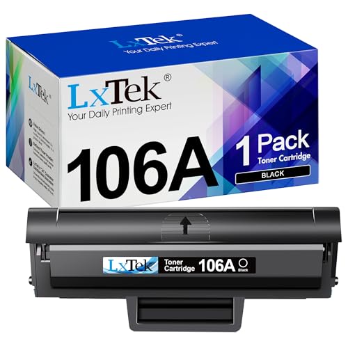 Lxtek 106A Con Chip Compatibili Per Hp 106A W1106A Toner Per Laser 107A 107R 107W Per Mfp 135A 135R 135W 135Wg 137Fnw 137Fwg (Nero, 1-Pack)