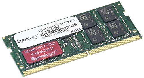 Synology - Ddr4, 16 Gb, So-Dimm 260 Pin, 2666 Mhz, Pc4-21300, 1,2 V, Senza Buffer, Ecc, Per Deep Learning Nvr Dva3219, D4Ecso-2666-16G