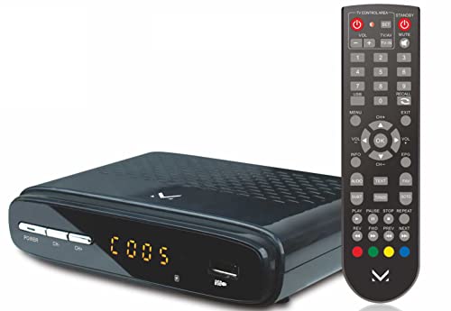 Majestic Dec 695T Hd - Decoder Digitale Terrestre Dvb-T/T2 Hd Con Display E Telecomando Universale Autoapprendente, Hevc Main 10, Ingresso Usb, Scart,