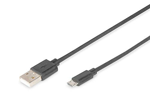 Digitus 1.8M, Usb2.0-A/Usb2.0 Micro-B Cavo Usb 1,8 M Usb A Micro-Usb B Nero