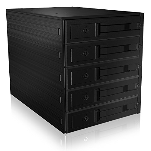 Icy Box Backplane Per Hard Disk, 5 Alloggiamenti Da 3,5 Pollici In 3 Alloggiamenti Da 5,25 Pollici, Sata, Ventola, Metallo, Ib-565Ssk
