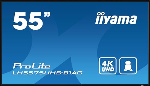 Iiyama 55 3840X2160, Uhd Ips Panel, Haze 25%, 500Cd/Mý, W128844331 (Haze 25%, 500Cd/Mý, Landscape And Portrait, Signal Failover, Speakers 2X 10W, Mult
