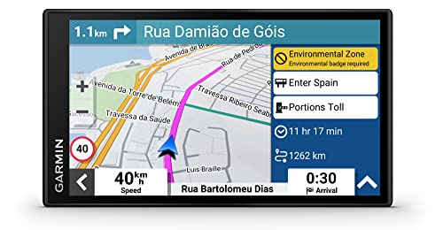 Garmin Drivesmart 66 Mt-S Amazon Alexa - Dispositivo Di Navigazione Con Alexa Integrato, Luminoso Display Hd Da 6 Pollici, Mappe 3D Dell'Europa Con Zo