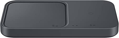 Samsung Wireless Charger Duo 15W Fast Charging 2.0 Con Caricabatterie 25W, Grigio Scuro