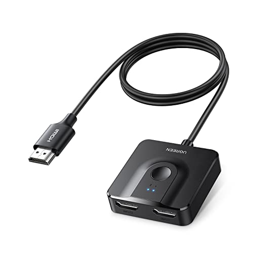 Ugreen 4K Hdmi Switch Con Cavo Da 1M, Hdmi Bidirezionale Splitter 2 Ingressi A 1 Uscita O 1 Ingresso A 2 Uscite, Supporto Hdr 3D Hdcp2.2 Compatibile C