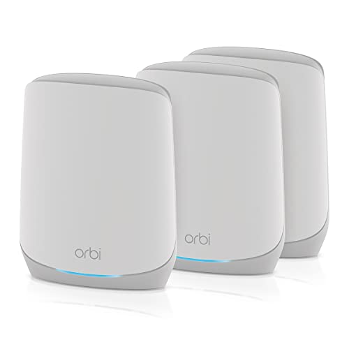 Netgear Orbi Mesh Wifi 6 Rbk763S - Triband Ax5400, Router Con 2 Satelliti, Copertura Fino A 525 M2 E 75 Dispositivi, Velocità Fino A 5.4 Gbps