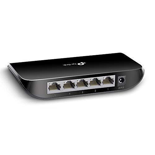 Tp-Link Tl-Sg1005D, 5 Port Gigabit Ethernet Network Switch, Ethernet Splitter, Hub, Desktop And Wall-Mounting, Plastic Case, Plug And Play, Energy-Sav