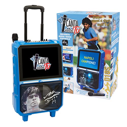 Canta Tu Karaoke D10S, Karaoke Professionale Completo, Sistema Audio-Video Portatile Con Microfono Wifi Incluso, Touch Screen 14", Wi-Fi, Cassa 40W Rm
