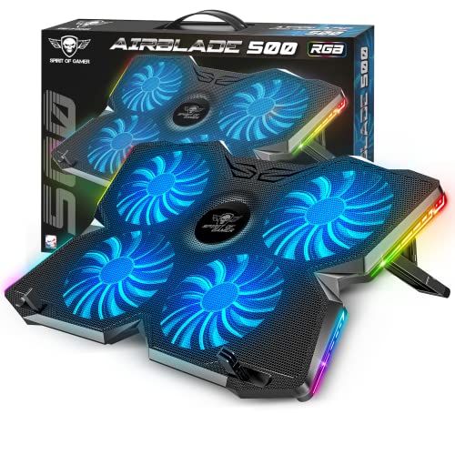 Spirit Of Gamer, Raffreddamento Pc Portatile Da 10 A 17 Pollici, 4 Ventole Silenziose, Compatibile Con Ps5, Ps4, Xbox E Pc, Base Di Raffreddamento Ret