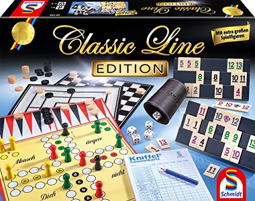 Schmidt Spiele Collezione Di Giochi 49196, Classic Line Edition, Multicolore
