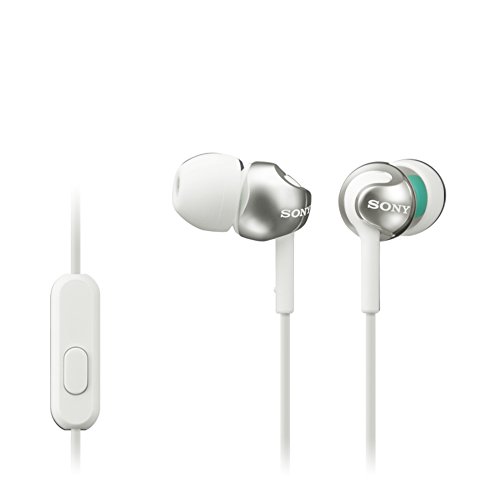 Sony Mdr-Ex110Ap Cuffie In-Ear Con Microfono, Auricolari In Silicone, Bianco