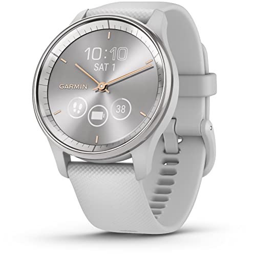 Garmin Vívomove Trend, Smartwatch Ibrido, Cassa 40Mm, Touchscreen Lcd E Lancette, Notifiche, Garmin Pay, Cardio, Spo2, Gps Connesso, Monitoraggio 24/7
