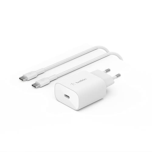 Belkin Boostcharge Caricabatteria Da Parete Da 25 W Con Pps, Usb-C Power Derlivery, Caricatore Usb C Rapido Per Iphone 15, Galaxy, Note, Ipad, Pixel E