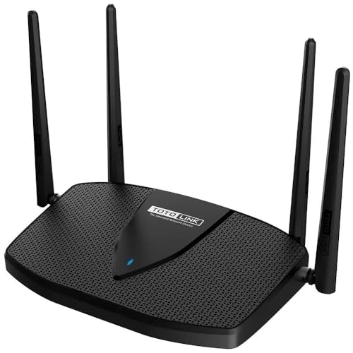 Totolink X5000R Router Wlan Wifi 6 Ax1800 Dual Band (Wpa3, Mu-Mimo, Ofdma, Ipv6, Qos,4X Gigabit Lan Port, 4 Antenne Esterne, Gigabit Ethernet 10/100/1
