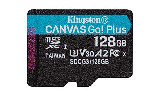 Kingston Canvas Go! Plus Microsd Scheda Di Memoria Classe 10, Uhs-I 128Gb Microsdxc 170R A2 U3 V30 Confezione Singola Senza Adattatore