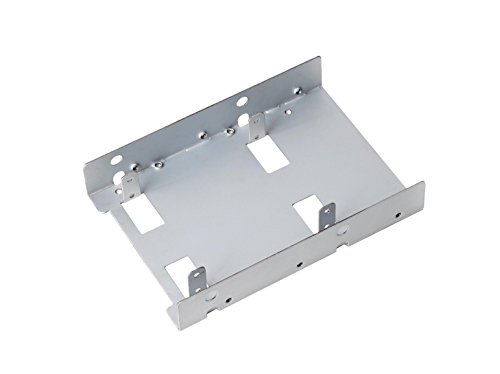 Silverstone Sst-Sdp08B -Adattatore 3.5" A 2X 2.5" Ssd/Hdd Hard Drive Holder, Nero