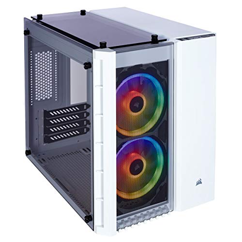 Corsair Crystal 280X Rgb Case Da Gaming, Micro Atx Vetro Temperato, Bianco