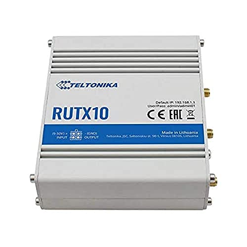 Teltonika Rutx10 Router Wireless Bi-Band (2,4 Ghz/5 Ghz) Gigabit Ethernet Grigio