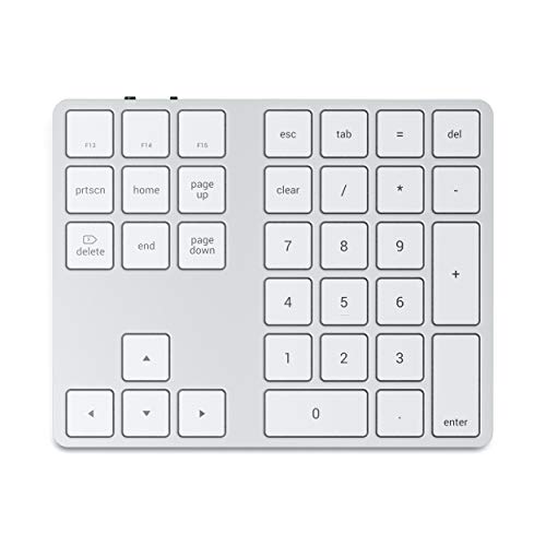 Satechi Bluetooth Tastierino Wireless Numerico Esteso - Sottile, Ricaricabile E Con 34 Tasti - Per M2/M1 Macbook Pro/Air, M2/M1 Ipad Pro/Air, M2 Mac M