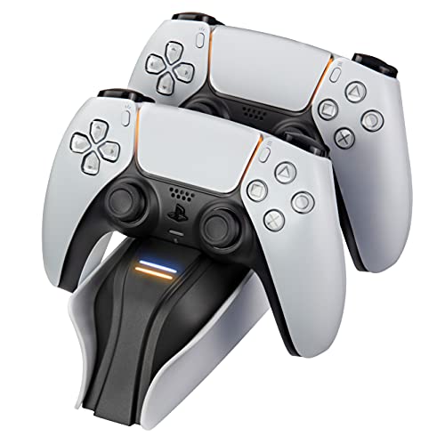Snakebyte Ps5 Twin:Charge 5 - Playstation 5 Charging Station For Dualsense Controller, Charger Kit For 2 Wireless Controllers Including Type-C Cable, 